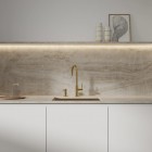 Omnires Modern Project dozownik mydła w płynie złoty szczotkowany MP60723GLB