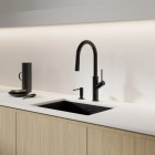 Omnires Modern Project dozownik mydła w płynie czarny półmat MP60723BL