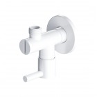 Omnires zawór ścienny kątowy biały mat 8857WM