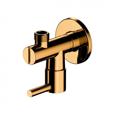 Omnires zawór ścienny kątowy złoty połysk 8857GL