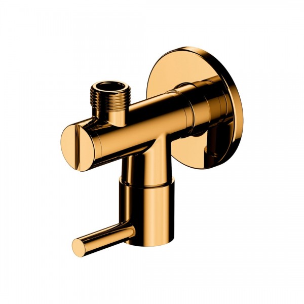 Omnires zawór ścienny kątowy złoty połysk 8857GL