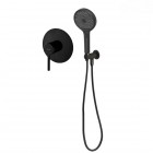 Oltens Rann zestaw wannowo-prysznicowy podtynkowy czarny mat 36078300