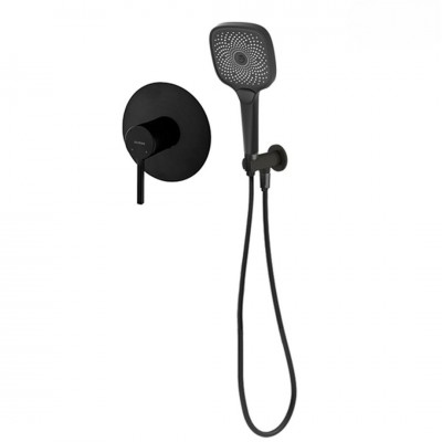 Oltens Rann zestaw wannowo-prysznicowy podtynkowy czarny mat 36077300 Oltens Rann zestaw wannowo-prysznicowy podtynkowy czarny mat 36077300