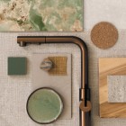 Deante Momi bateria kuchenna z wyciąganą wylewką brąz szczotkowany BKM_C73M