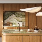 Deante Momi bateria kuchenna z wyciąganą wylewką brąz szczotkowany BKM_C73M