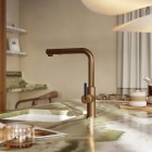 Deante Momi bateria kuchenna z wyciąganą wylewką brąz szczotkowany BKM_C73M