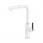 Deante Momi bateria kuchenna stojąca z wyciąganą wylewką biała BKM_A73M