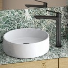 Vedo Desso Black bateria umywalkowa wysoka z korkiem klik klak czarny mat