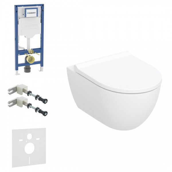 Geberit Duofix Acanto zestaw WC podtynkowy 5w1 biały połysk 70123
