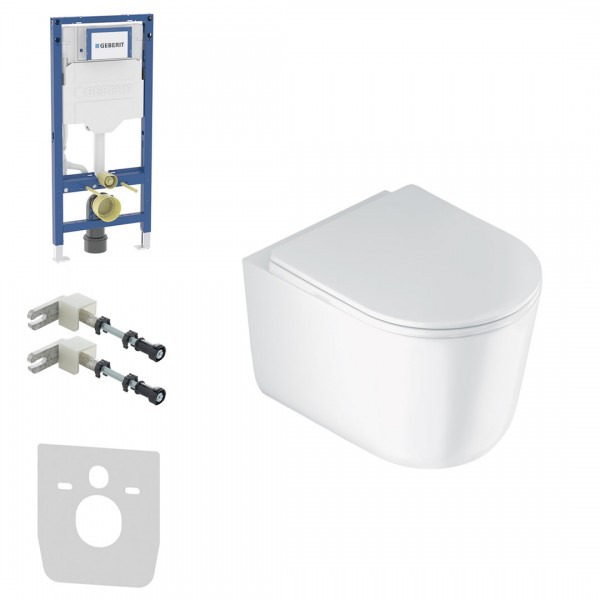 Geberit Duofix Jasmin zestaw WC podtynkowy 5w1 biały połysk 67172