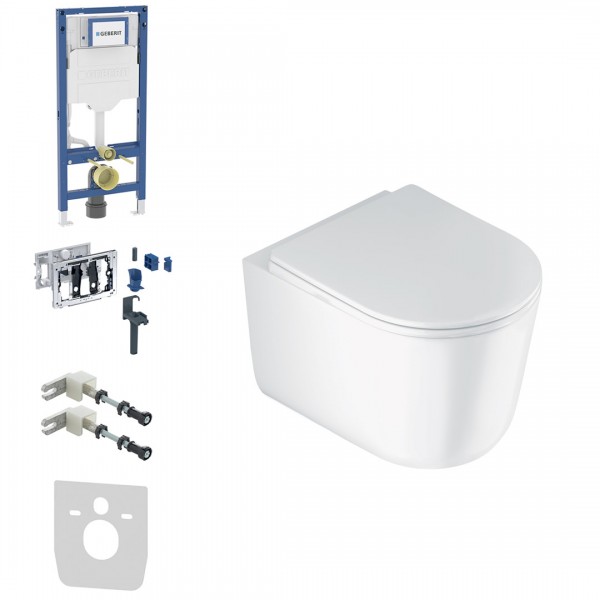 Geberit Duofix DuoFresh Jasmin zestaw WC podtynkowy 6w1 biały połysk 67173