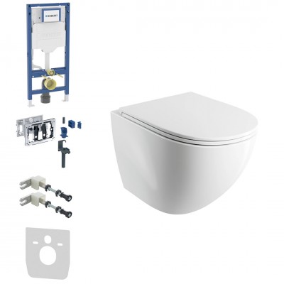 Geberit Duofix DuoFresh Ottawa Comfort zestaw WC podtynkowy 6w1 biały połysk 67879