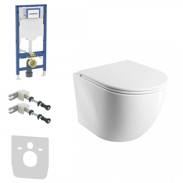 Geberit Duofix Ottawa zestaw WC podtynkowy 5w1 biały połysk 64099