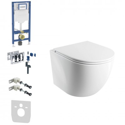 Geberit Duofix DuoFresh Ottawa zestaw WC podtynkowy 6w1 biały połysk 64182