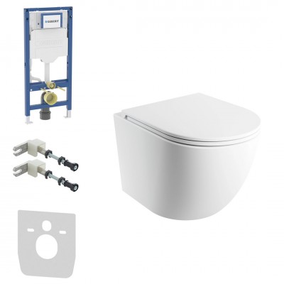 Geberit Duofix Ottawa zestaw WC podtynkowy 5w1 biały mat 64100