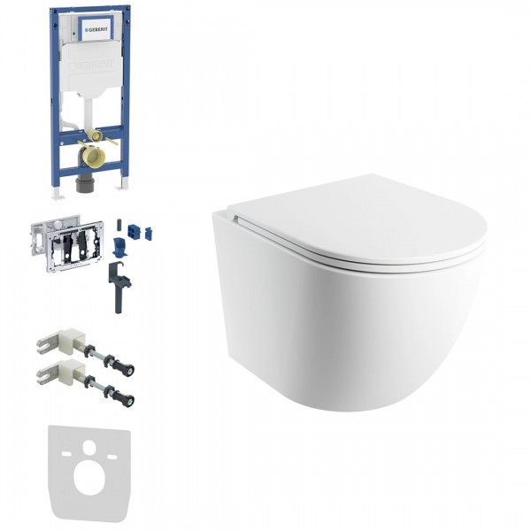 Geberit Duofix DuoFresh Ottawa zestaw WC podtynkowy 6w1 biały mat 64183