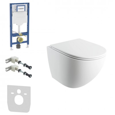 Geberit Duofix Ottawa Comfort zestaw WC podtynkowy 5w1 biały mat 67894