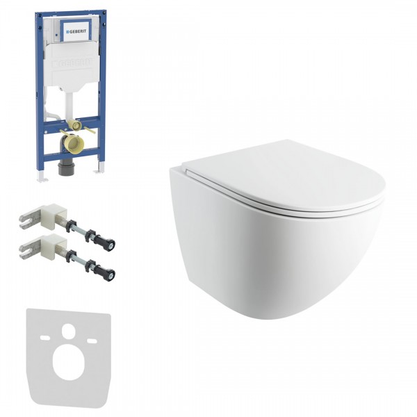 Geberit Duofix Ottawa Comfort zestaw WC podtynkowy 5w1 biały mat 67894