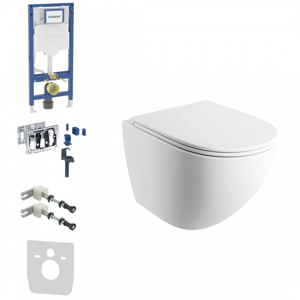 Geberit Duofix DuoFresh Ottawa Comfort zestaw WC podtynkowy 6w1 biały mat 67895