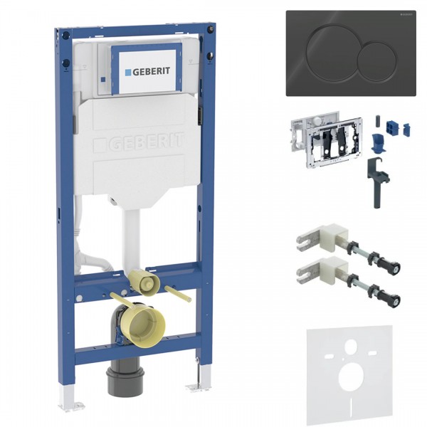 Geberit Duofix DuoFresh stelaż podtynkowy 5w1 kompletny gotowy do montażu przycisk Sigma01 czarny 46404