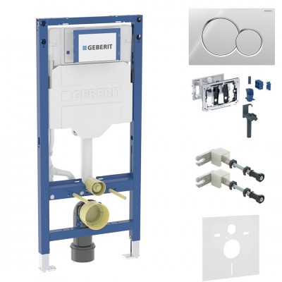 Geberit Duofix DuoFresh stelaż podtynkowy 5w1 kompletny gotowy do montażu przycisk Sigma01 chrom 46403 Geberit Duofix DuoFresh stelaż podtynkowy 5w1 kompletny gotowy do montażu przycisk Sigma01 chrom 46403