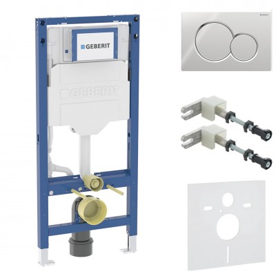 Geberit Duofix stelaż podtynkowy 4w1 kompletny gotowy do montażu przycisk Sigma01 chrom 45114