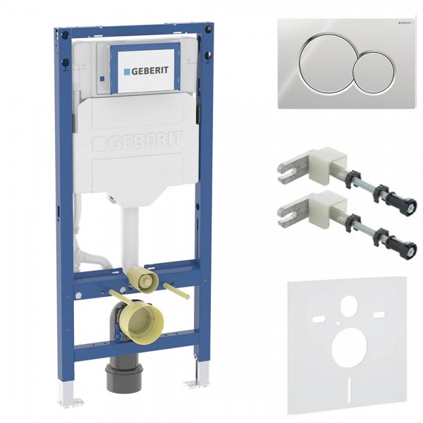 Geberit Duofix stelaż podtynkowy 4w1 kompletny gotowy do montażu przycisk Sigma01 chrom 45114