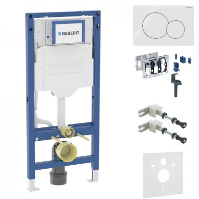 Geberit Duofix DuoFresh stelaż podtynkowy 5w1 kompletny gotowy do montażu przycisk Sigma01 biały 46402