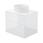 Deante Prizma umywalka z szafką 60 cm biały połysk SD6B6SAU4S