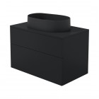 Deante Prizma umywalka z szafką 80 cm wiszącą czarny mat SDNB8SNU6S