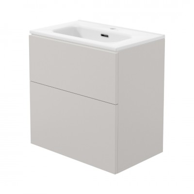 Deante Prizma umywalka z szafką 60 cm wiszącą kaszmir STKU6U6U6M