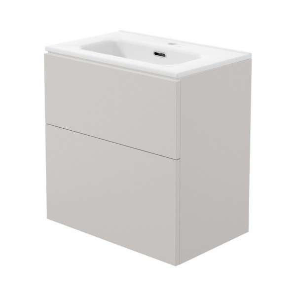 Deante Prizma umywalka z szafką 60 cm wiszącą kaszmir STKU6U6U6M