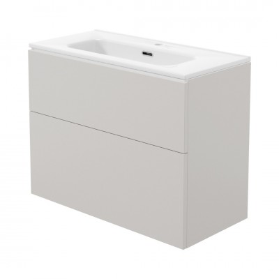 Deante Prizma umywalka z szafką 80 cm wiszącą kaszmir STKU8U6U8M