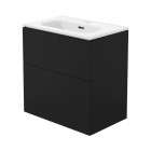 Deante Prizma umywalka z szafką 60 cm wiszącą czarny mat STNU6U6U6M