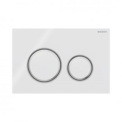Geberit Sigma 21 przycisk spłukujący szkło białe 115884SI1