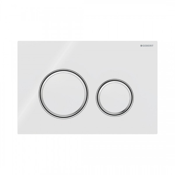 Geberit Sigma 21 przycisk spłukujący szkło białe 115884SI1