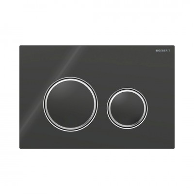 Geberit Sigma 21 przycisk spłukujący szkło czarne/chrom 115884SJ1