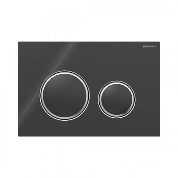 Geberit Sigma 21 przycisk spłukujący szkło czarne/chrom 115884SJ1