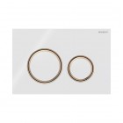 Geberit Sigma 21 przycisk spłukujący szkło białe/czerwone złoto 115650SI1