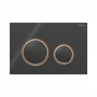 Geberit Sigma 21 przycisk spłukujący szkło czarne/czerwone złoto 115650SJ1
