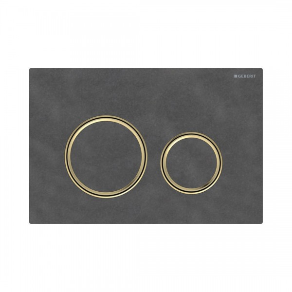 Geberit Sigma 21 przycisk spłukujący łupek Mustang/mosiądz 115652JM1