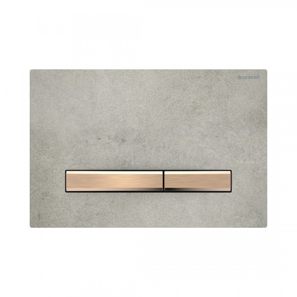 Geberit Sigma 50 przycisk spłukujący imitacja betonu/czerwone złoto 115670JV2