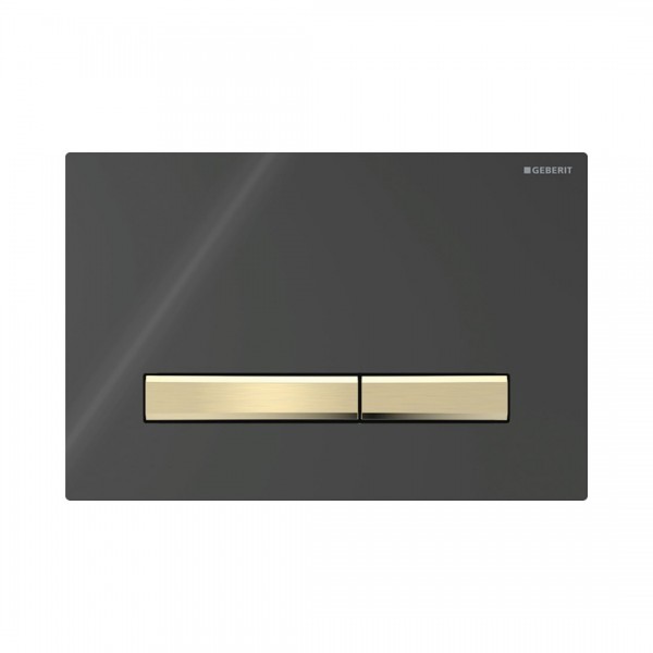 Geberit Sigma 50 przycisk spłukujący czarny/mosiądz 115672DW2