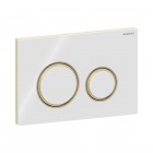 Geberit Sigma 21 przycisk spłukujący szkło białe/mosiądz 115652SI1