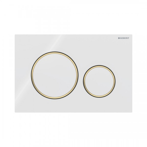 Geberit Sigma 20 przycisk spłukujący biały/złoty/bialy 115882KK1
