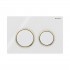 Geberit Omega 20 przycisk spłukujący biały/pozłacany/biały 115085KK1