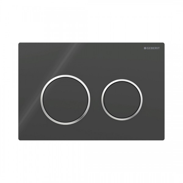 Geberit Omega20 przycisk spłukujący czarny połysk/chrom połysk 115085KM1