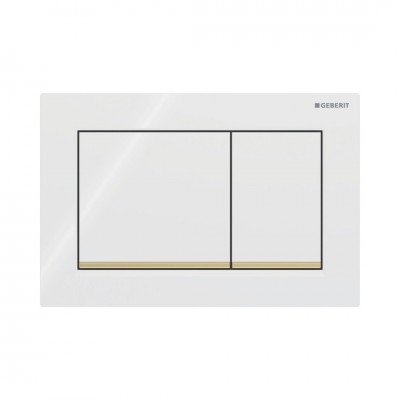 Geberit Omega 30 przycisk spłukujący biały/pozłacany/biały 115080KK1