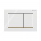 Geberit Omega 30 przycisk spłukujący biały/pozłacany/biały 115080KK1