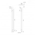 Oltens Stang (e) grzejnik łazienkowy 180x9,5 cm elektryczny czarny mat 55110300